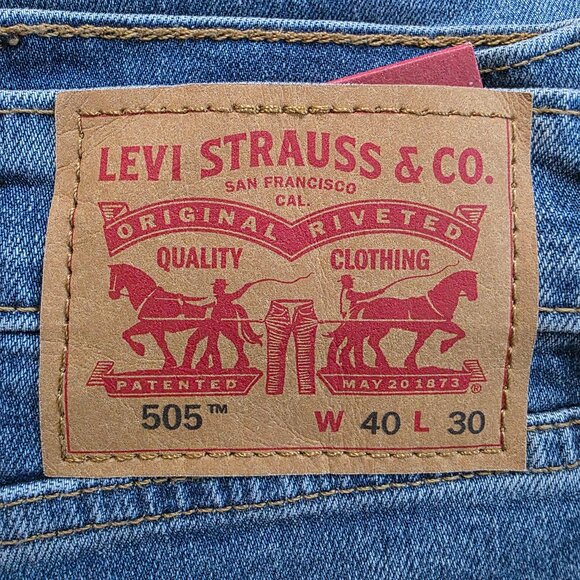 Levi's Men's 505 Jean Regular Fit Straight Leg Stretch Sizes 38x32, 40x30, 42x32 - Picture 6 of 12
